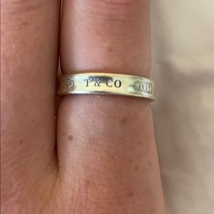 Tiffany & Co 1837 silver ring, size 7